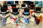 Cute Pom Pom Snowmen & Snowwomen