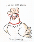 Tea Towel Crazy Cool Chicken