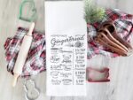 Homemade Gingerbread Recipe Tea Towel | Holiday Baking Gift