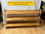 Steampunk style Shoe Rack with union style handles , Entryway Organizer, rustic shoe rack, Shoe Organizer, unique shoe rack
