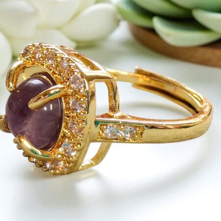 side of amethyst ring