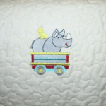 Quilt Baby Quilt Animal Zoo Train