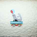 Quilt Baby Quilt Animal Zoo Train