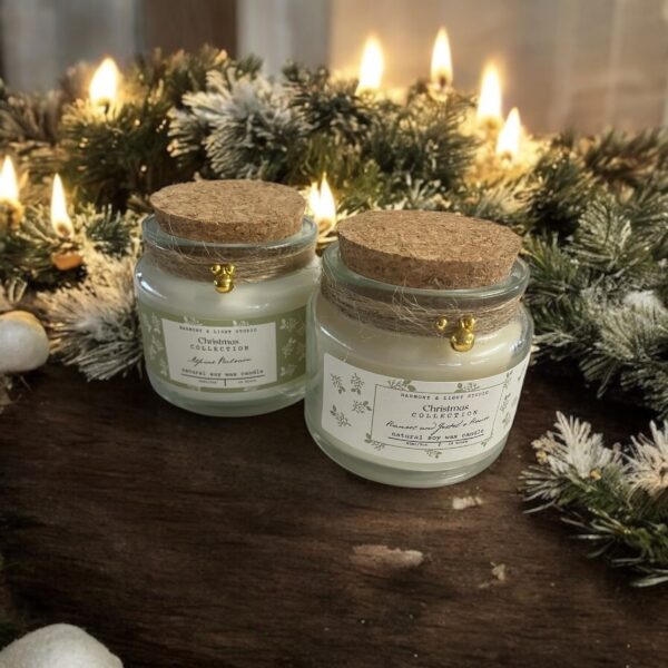 Christmas Candle Gift Set: Alpine Balsam & Gingerbread Scented Soy Wax