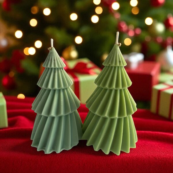 Blue Spruce Christmas Tree Candle: Coconut Soy Wax Holiday Decor