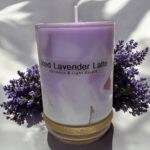 Iced Lavender Latte Candle: Handmade Soy Wax Candle