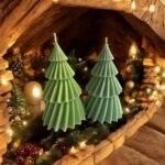Blue Spruce Christmas Tree Candle: Coconut Soy Wax Holiday Decor