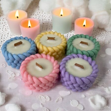Elegant Soy Pillar Candle: Thank You Gift, Baby Shower Favor