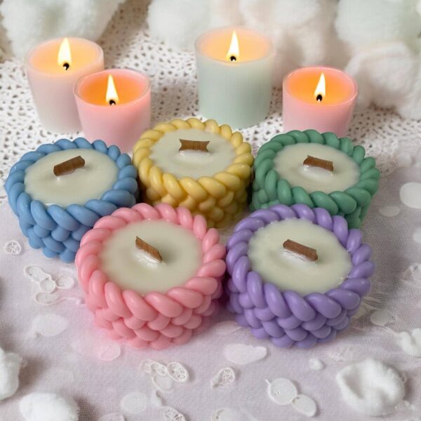 Elegant Soy Pillar Candle: Thank You Gift, Baby Shower Favor