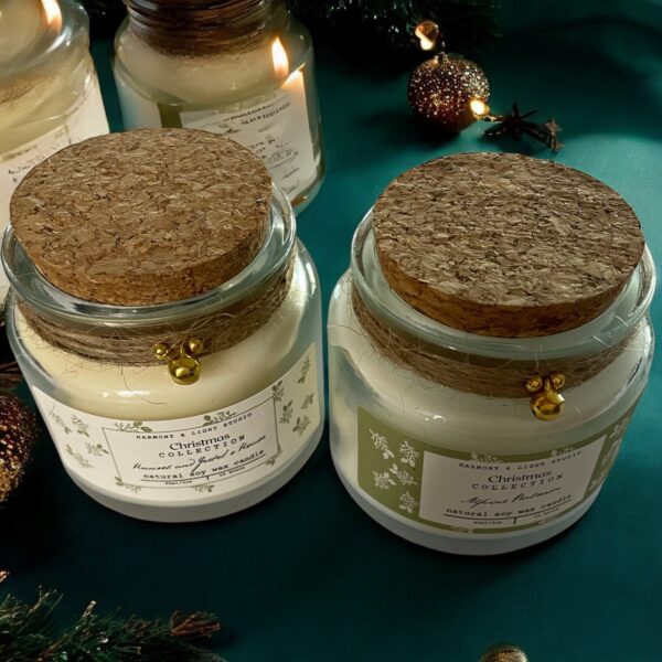 Christmas Candle Gift Set: Alpine Balsam & Gingerbread Scented Soy Wax