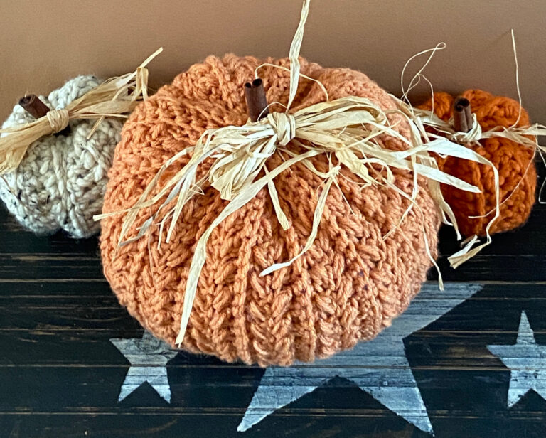 Crochet pumpkin decor