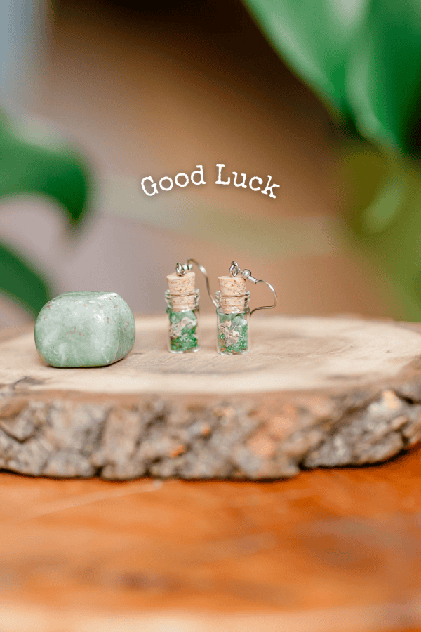 Good Luck Spell Jar Earrings