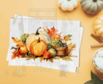 Fall Pumpkin Greeting Card Set – 5x7 Autumn Cards with Envelopes (Set of 4, Blank Inside)