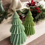 Blue Spruce Christmas Tree Candle: Coconut Soy Wax Holiday Decor