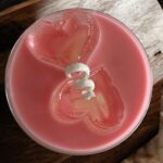Iced Hearts Latte Candle: Hibiscus Palm Scented Soy Wax Candle