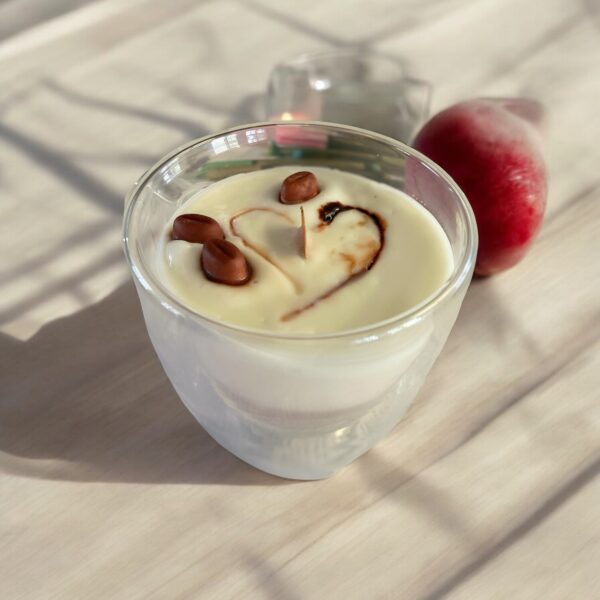 Custom Coffee Candle: Americano Scent, Coconut Apricot Wax (13.5 oz)