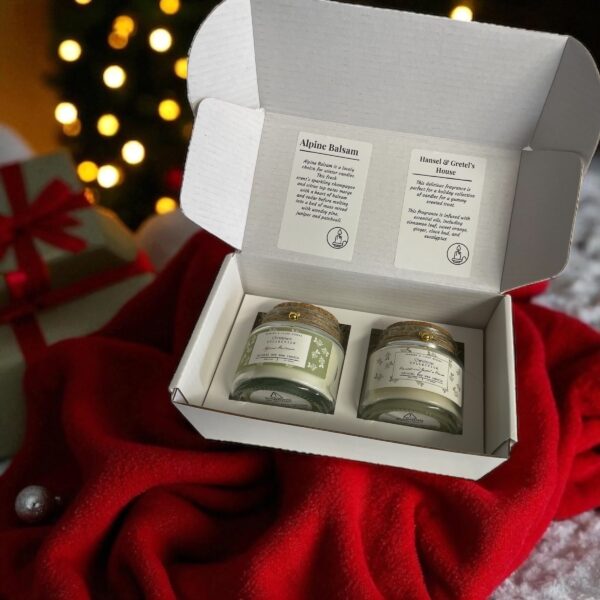 Christmas Candle Gift Set: Alpine Balsam & Gingerbread Scented Soy Wax