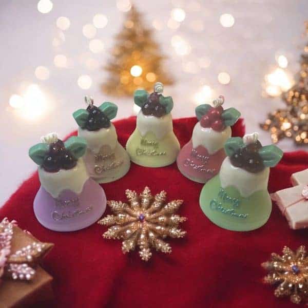 Christmas Bell Candle: Snickerdoodle Scented Coconut Soy Wax