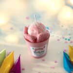 Birthday Candle: Lychee Blush Scented Soy Candle - 8 oz