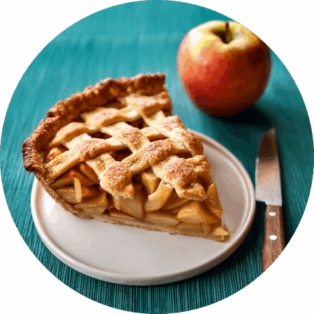 Apple pie slice