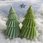 Blue Spruce Christmas Tree Candle: Coconut Soy Wax Holiday Decor