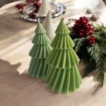 Blue Spruce Christmas Tree Candle: Coconut Soy Wax Holiday Decor