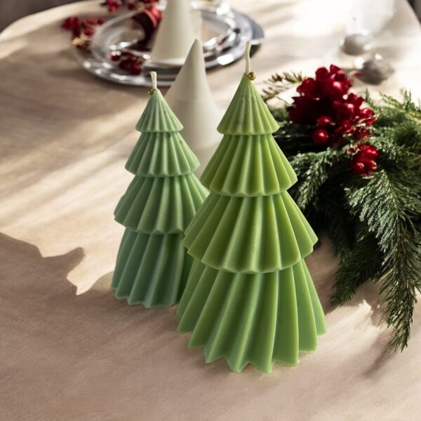 Blue Spruce Christmas Tree Candle: Coconut Soy Wax Holiday Decor