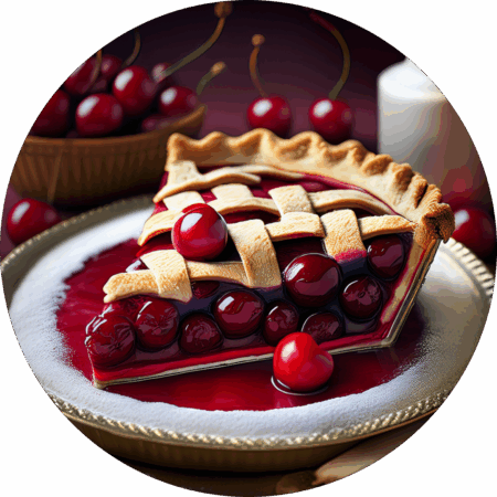 Cherry pie slice