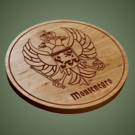Personalized Crest Trivet: Carved Wood Trivet