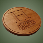 Personalized Wedding Large Letter Trivet: Carved Wood Trivet
