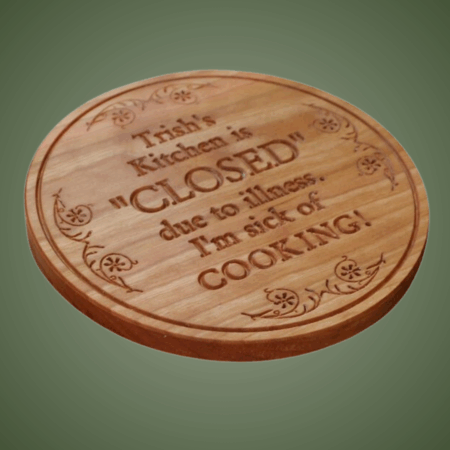 Personalized Funny Trivets: Carved Wood Trivet