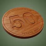 Personalized Birthday Trivet: Carved Wood Trivet