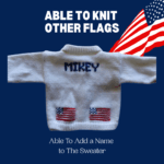 USA Baby Sweater, Handmade Knitted Baby Sweater, Personalized Baby Sweater