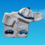 Cars Baby Sweater, Handmade Knitted Baby Sweater, Personalized Baby Sweater