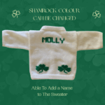 Irish Baby Sweater, Handmade Knitted Baby Sweater, Personalized Baby Sweater