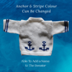Sailor Baby Sweater, Handmade Knitted Baby Sweater, Personalized Baby Sweater