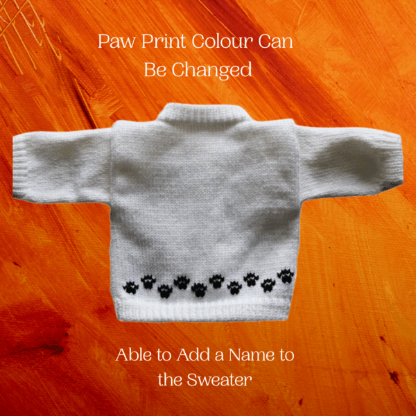 Halloween Kitty Baby Sweater, Handmade Knitted Baby Sweater, Personalized Baby Sweater