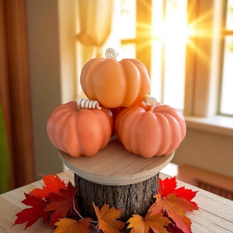 Scented Pumpkin Spice Candle: Autumn Home Decor, Thanksgiving Gift
