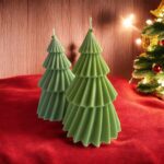 Blue Spruce Christmas Tree Candle: Coconut Soy Wax Holiday Decor