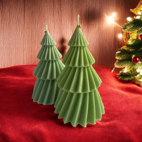 Blue Spruce Christmas Tree Candle: Coconut Soy Wax Holiday Decor