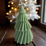 Blue Spruce Christmas Tree Candle: Coconut Soy Wax Holiday Decor