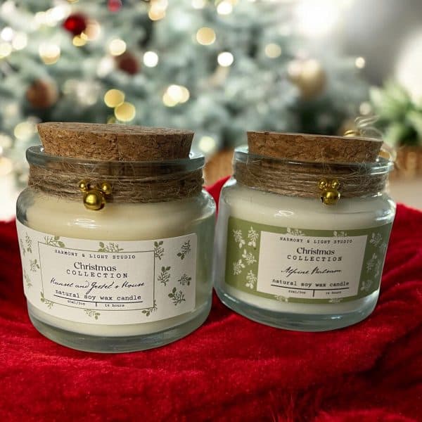 Christmas Candle Gift Set: Alpine Balsam & Gingerbread Scented Soy Wax