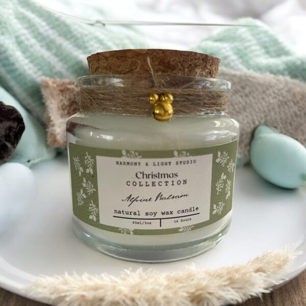Christmas Candle Gift Set: Alpine Balsam & Gingerbread Scented Soy Wax
