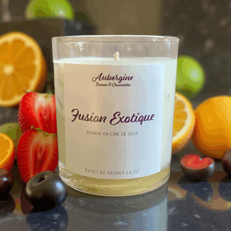 Citrus and Berry Scented Candle / Bougie Fusion Exotique, 227 g. - Free Shipping