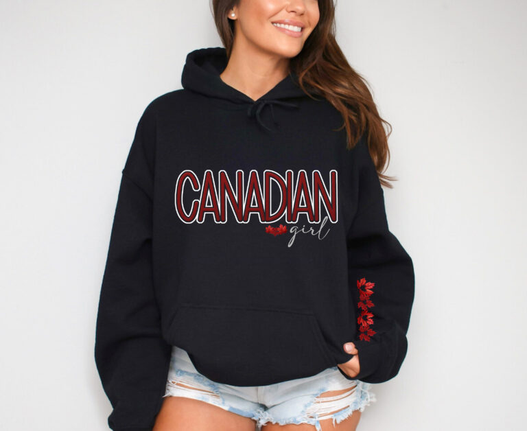Canadian Girl Hoodie – Maple Leaf Sweatshirt | Proudly Canadian Apparel