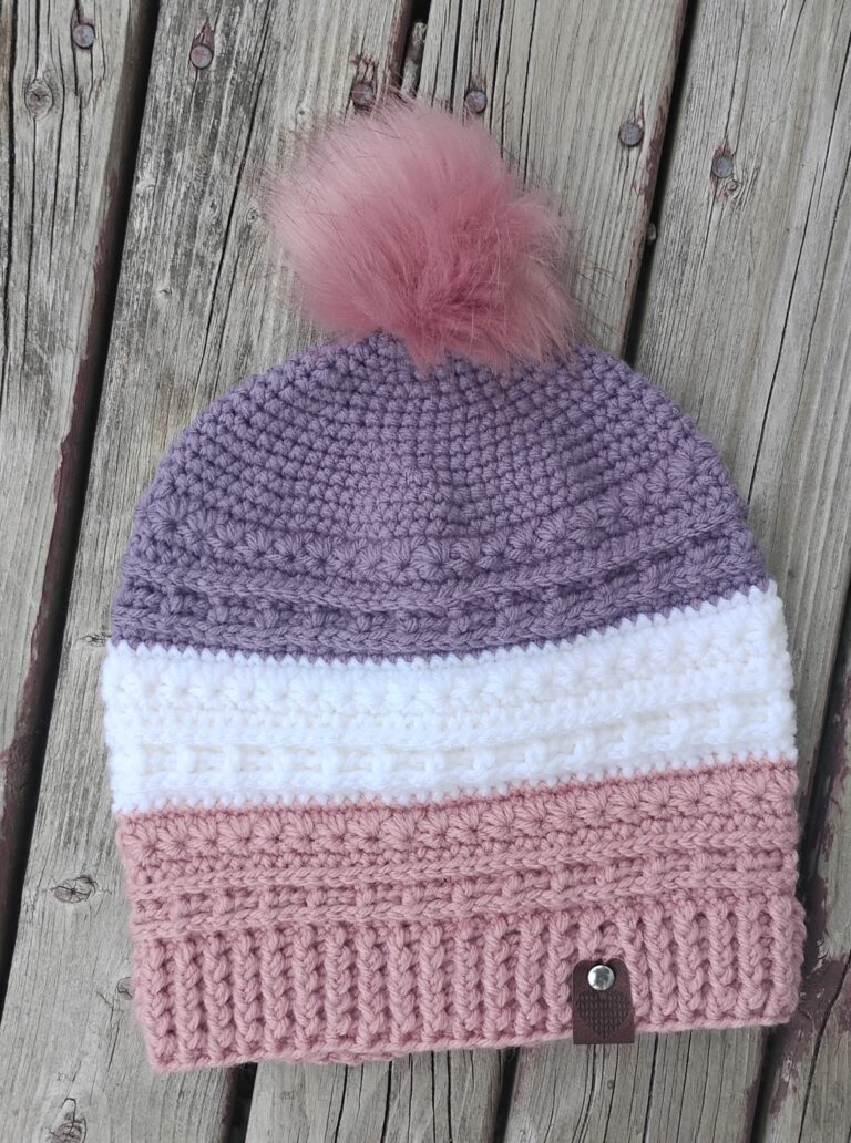 Crochet Pattern Waffle Star Hat - Digital Download