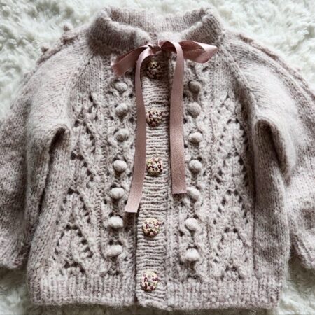 Cardican for Girls 9-12 month Alpaca wool