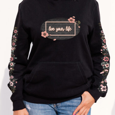 Live Your Life Hoodie Mockup