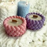 Elegant Soy Pillar Candle: Thank You Gift, Baby Shower Favor