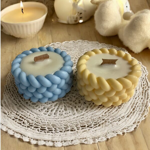 Elegant Soy Pillar Candle: Thank You Gift, Baby Shower Favor